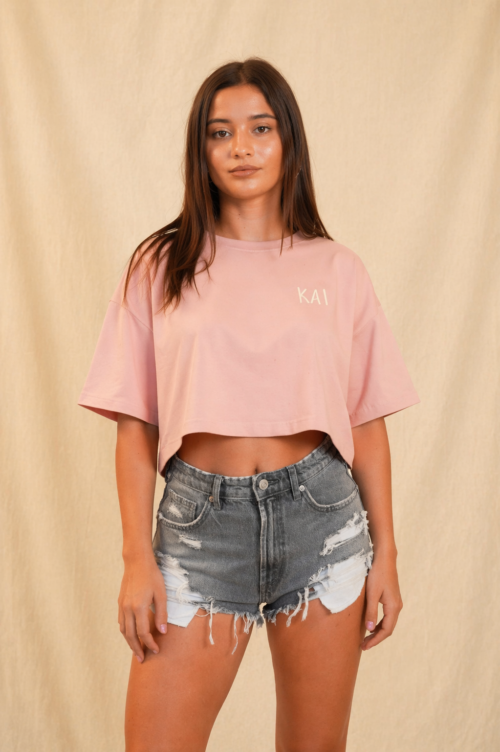 Coffee and Croissants Crop Tee