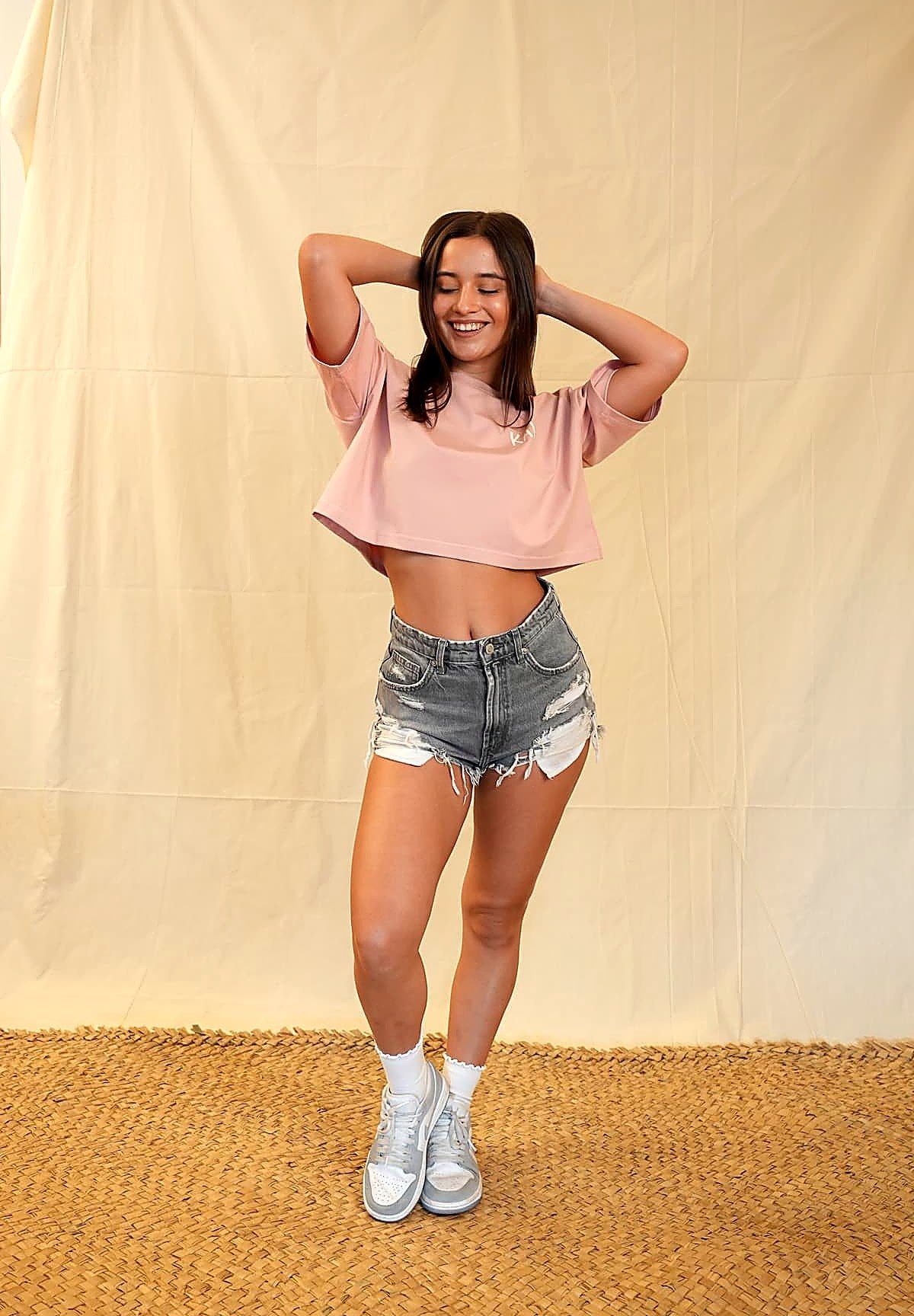 Coffee and Croissants Crop Tee