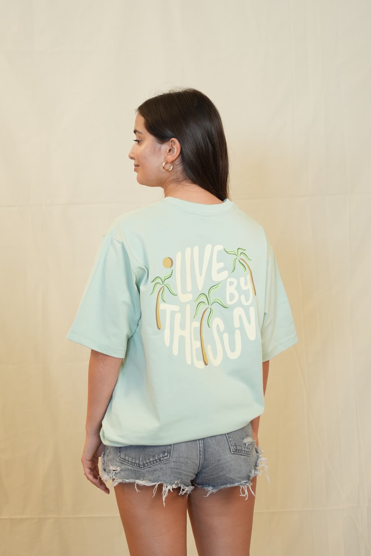 Live by the Sun Oversized Tee- Avocado Green