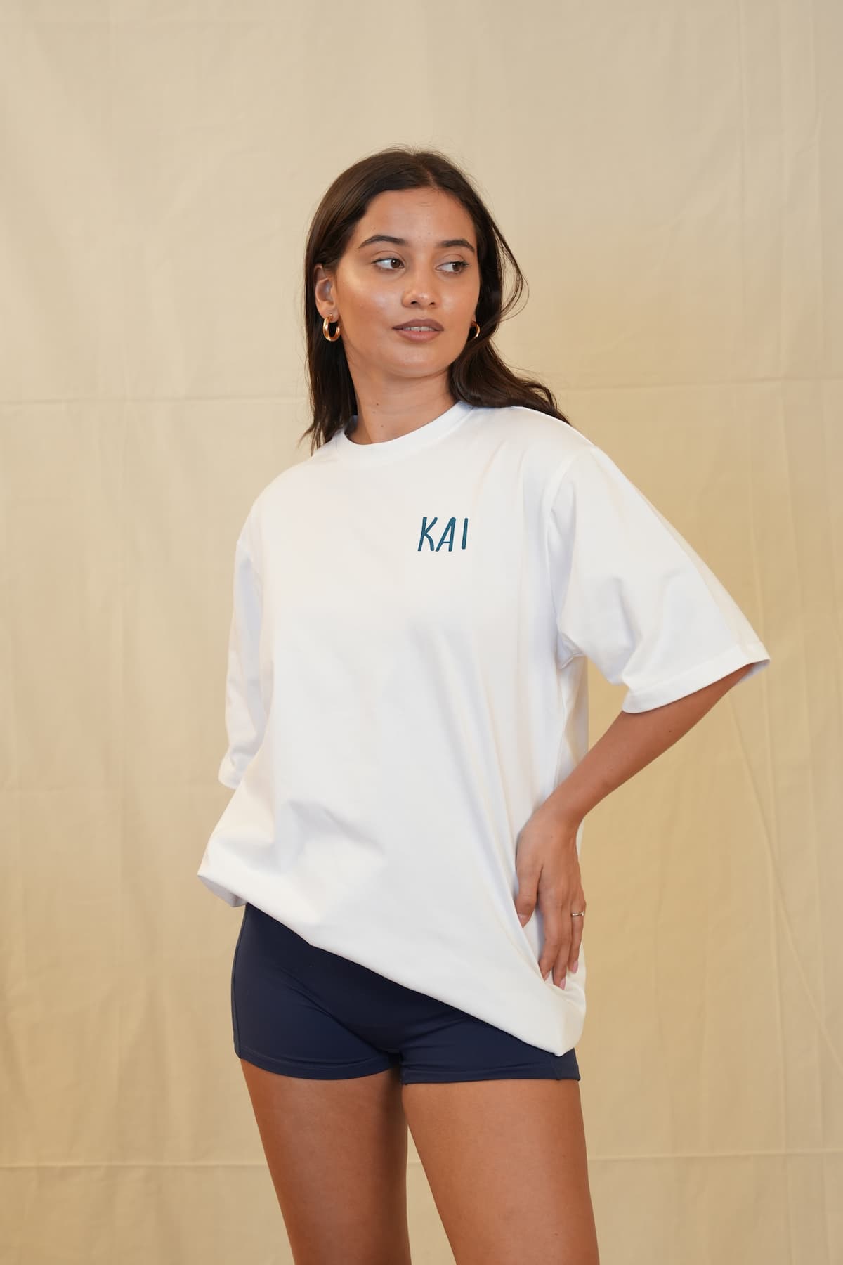 Surf Twins Oversized Tee- White