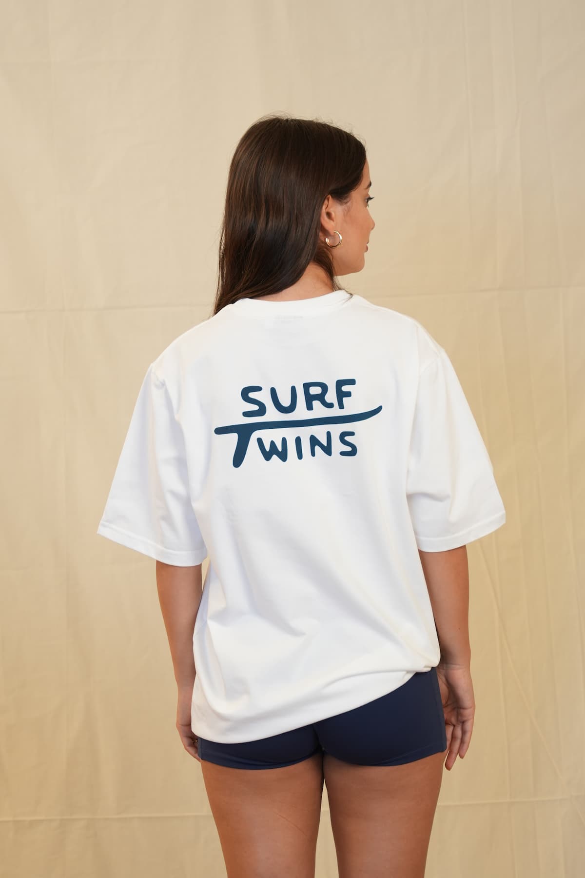 Surf Twins Oversized Tee- White